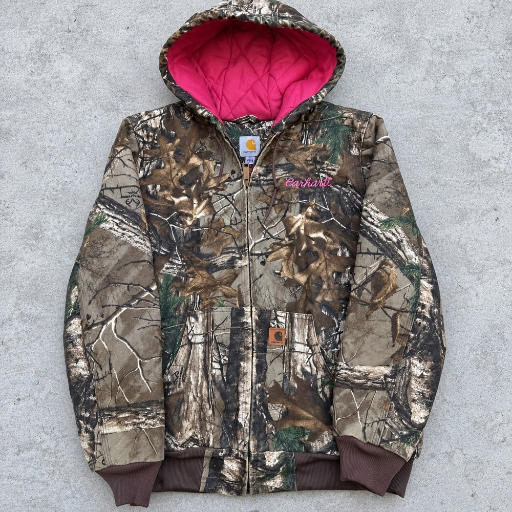 Carhartt Womens Realtree Camo Pink Quilted Active Jacket Large 101216 977